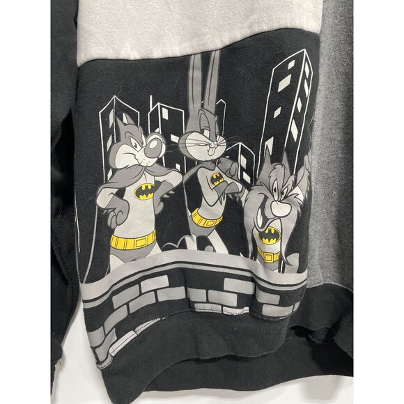 Warner Bros Looney Tunes x Batman Hoodie Size Medium Celebrating 100 Years Cozy - Picture 4 of 10